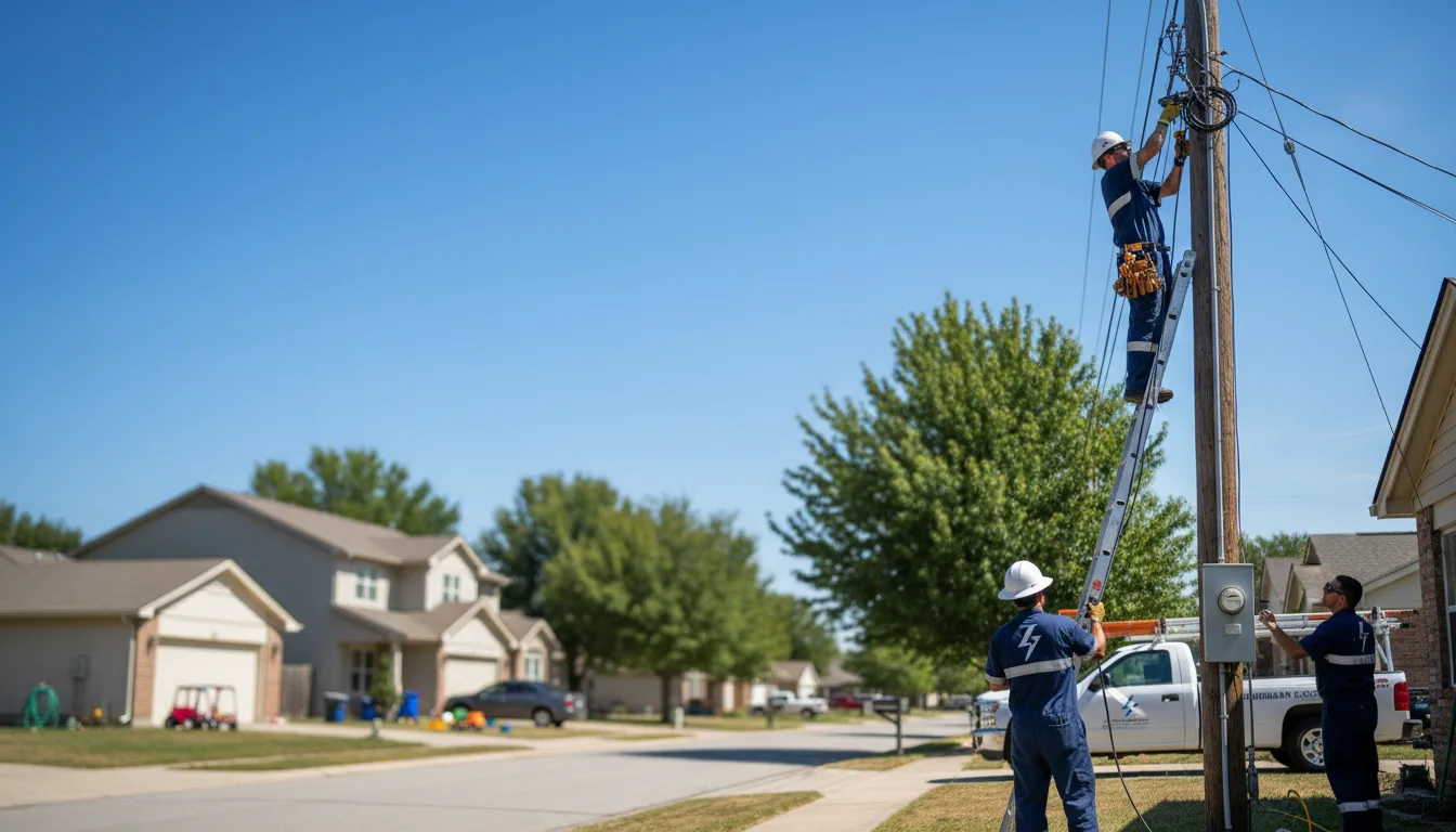 Residential electrician providing installation services in Caldwell, KS